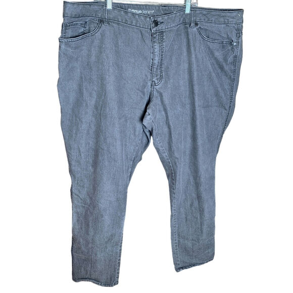 Avenue Denim Women 30W Tall Washed Black/ Gray Denim "Skinny" Stretch Jeans - Picture 2 of 8